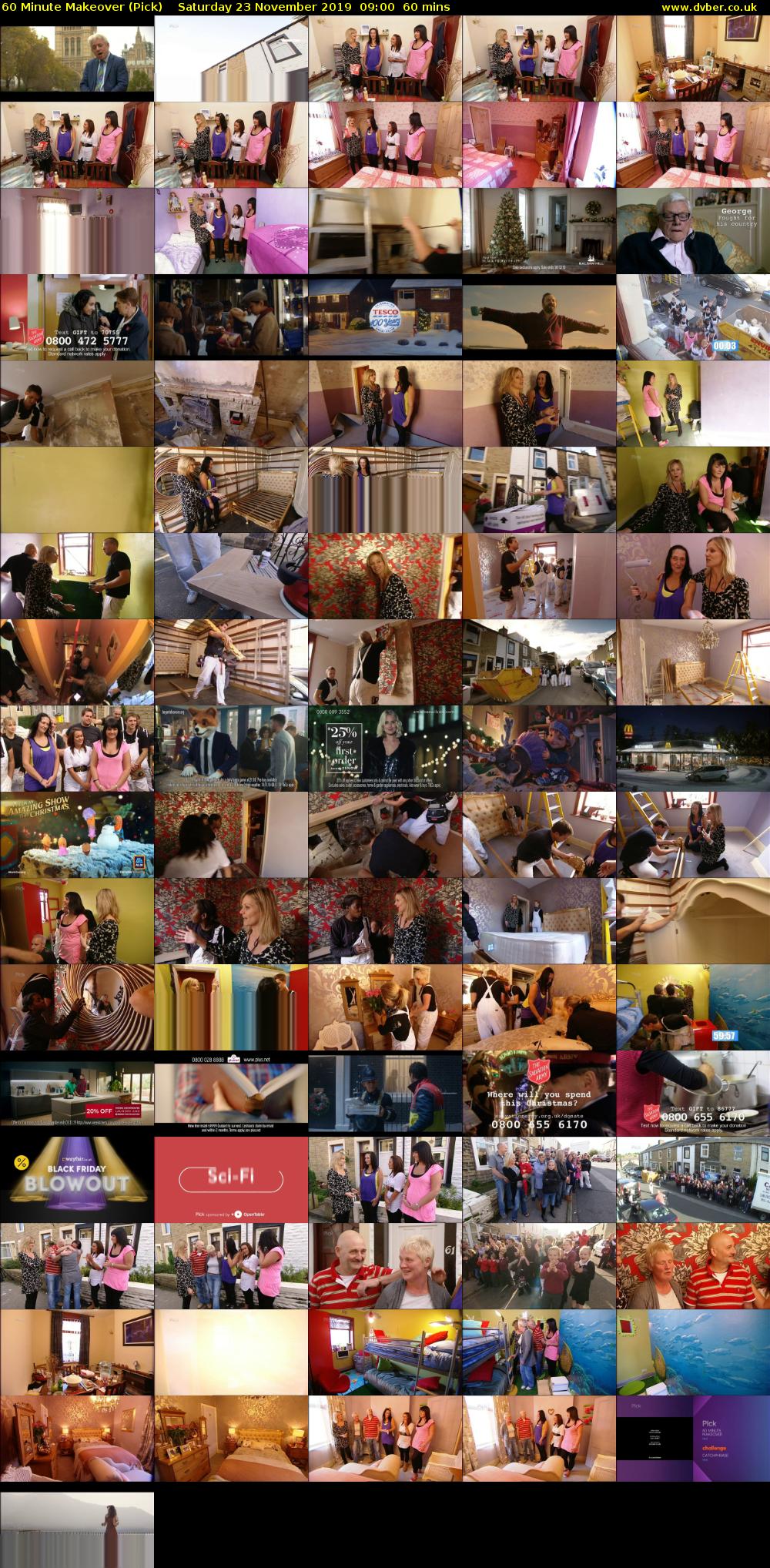 60 Minute Makeover (Pick) Saturday 23 November 2019 09:00 - 10:00
