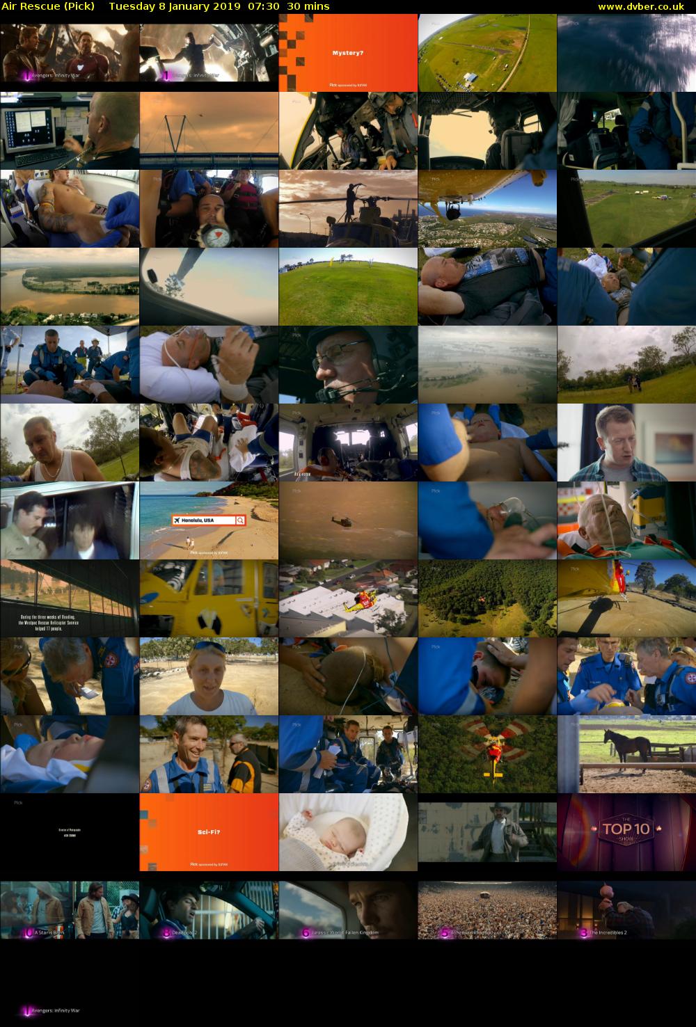 Air Rescue (Pick) Tuesday 8 January 2019 07:30 - 08:00