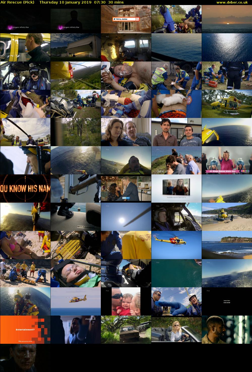 Air Rescue (Pick) Thursday 10 January 2019 07:30 - 08:00