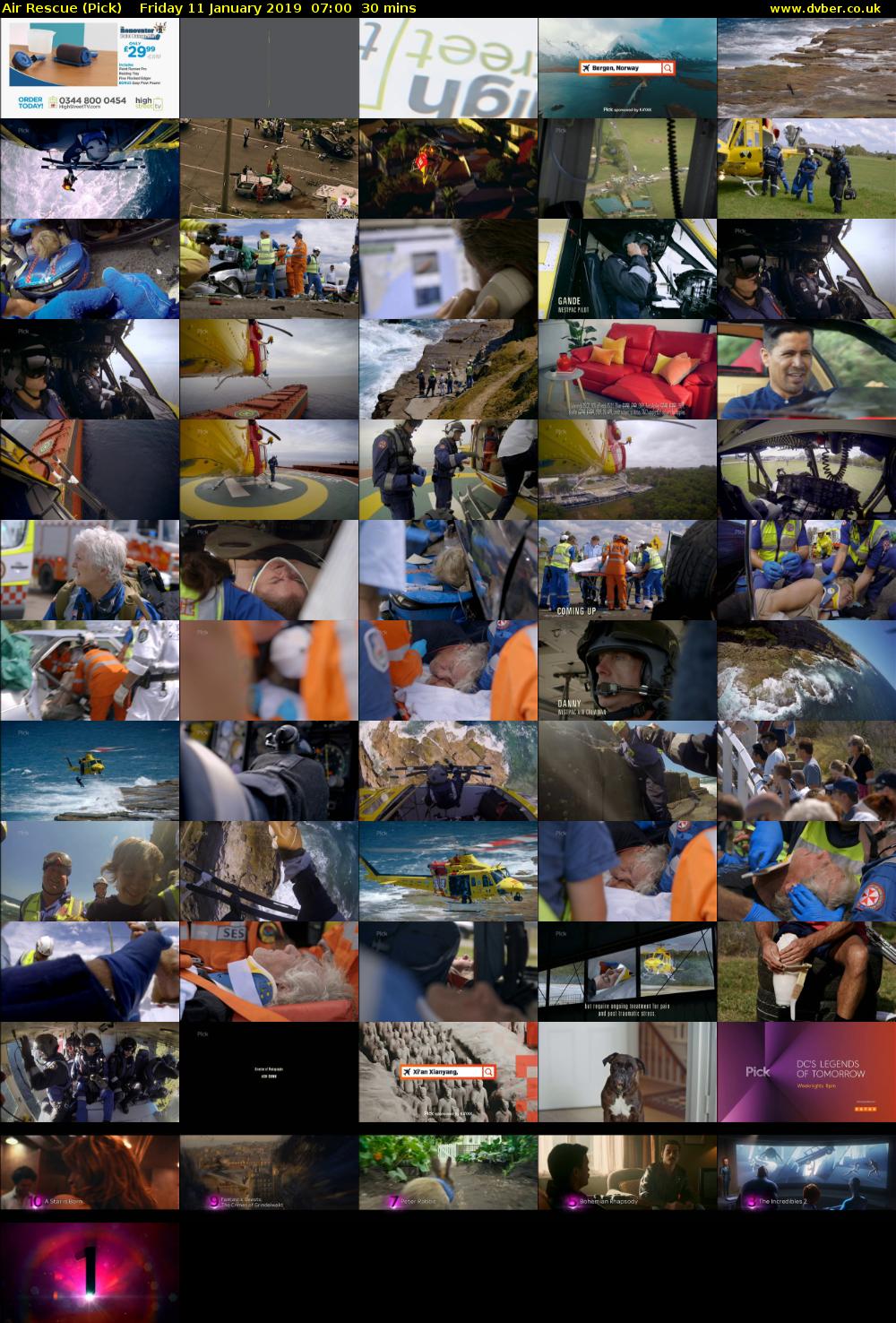 Air Rescue (Pick) Friday 11 January 2019 07:00 - 07:30