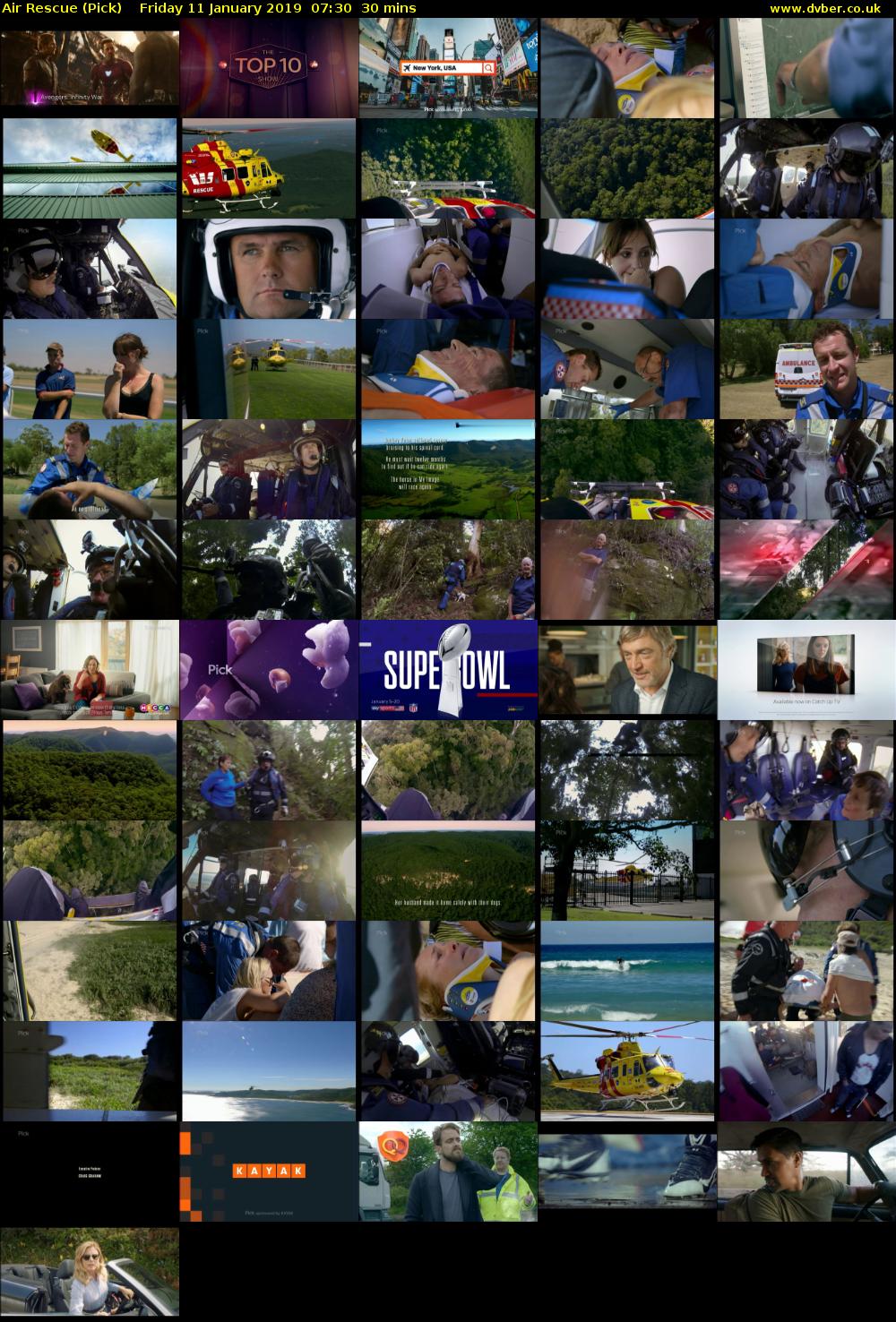 Air Rescue (Pick) Friday 11 January 2019 07:30 - 08:00