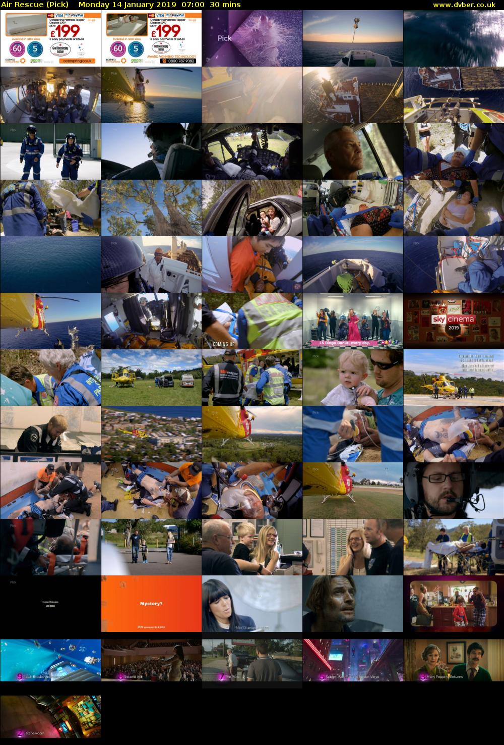 Air Rescue (Pick) Monday 14 January 2019 07:00 - 07:30