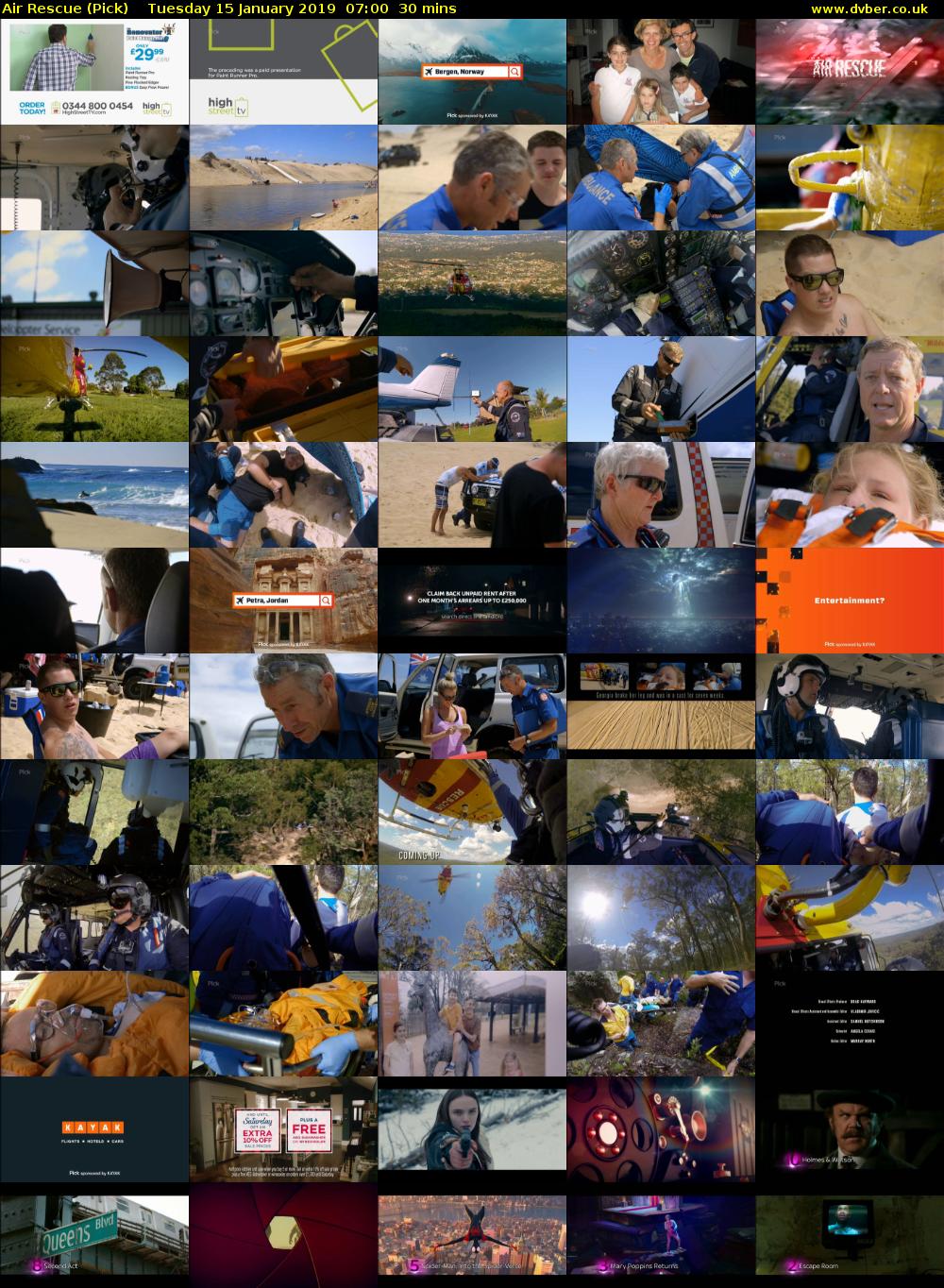 Air Rescue (Pick) Tuesday 15 January 2019 07:00 - 07:30
