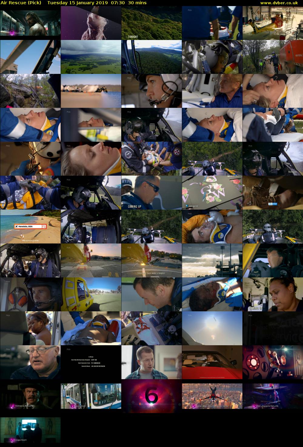 Air Rescue (Pick) Tuesday 15 January 2019 07:30 - 08:00