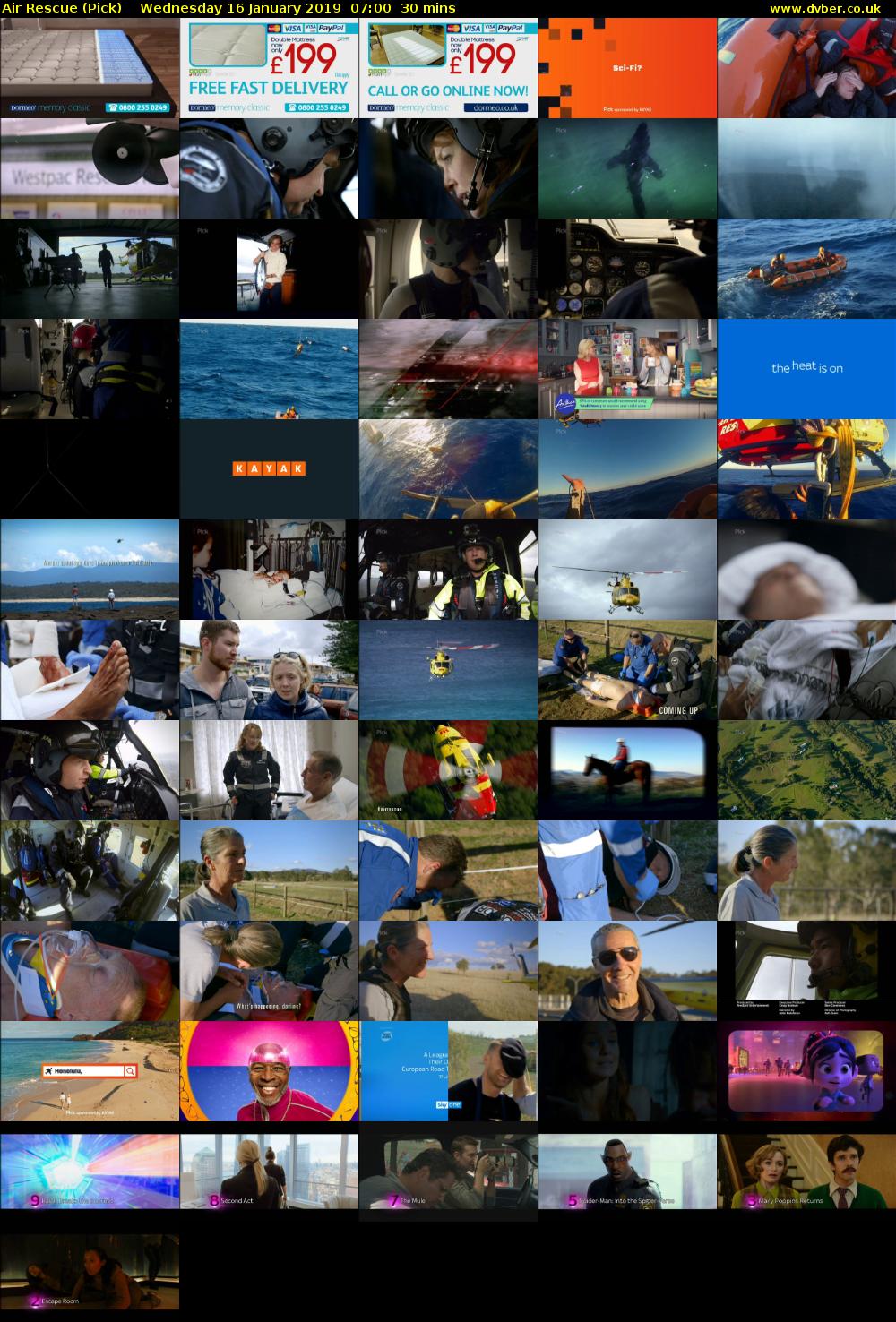 Air Rescue (Pick) Wednesday 16 January 2019 07:00 - 07:30