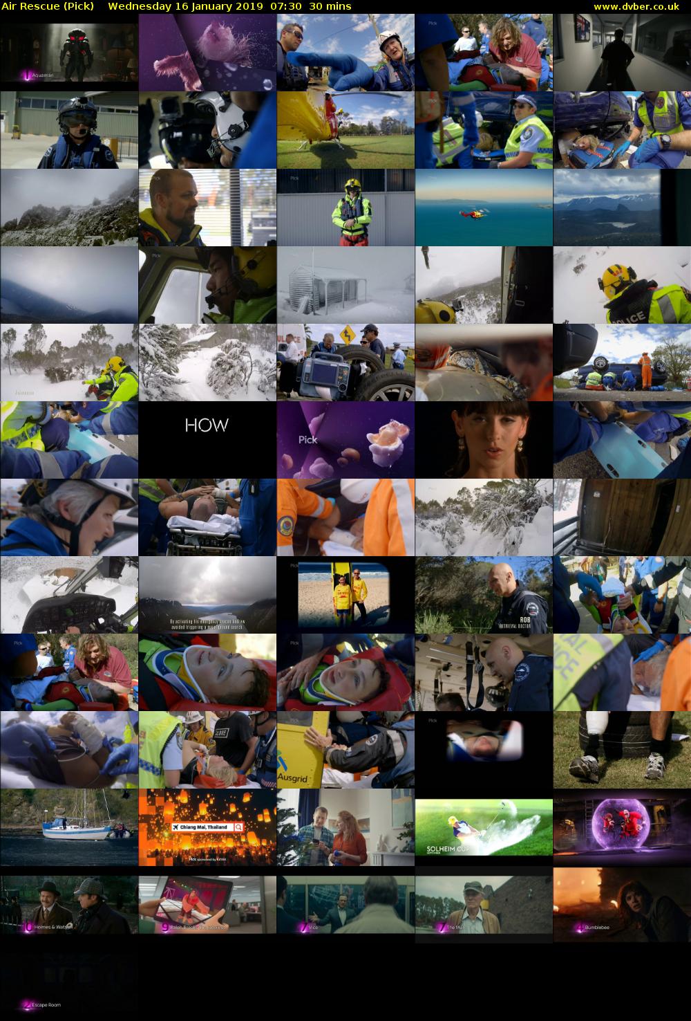 Air Rescue (Pick) Wednesday 16 January 2019 07:30 - 08:00