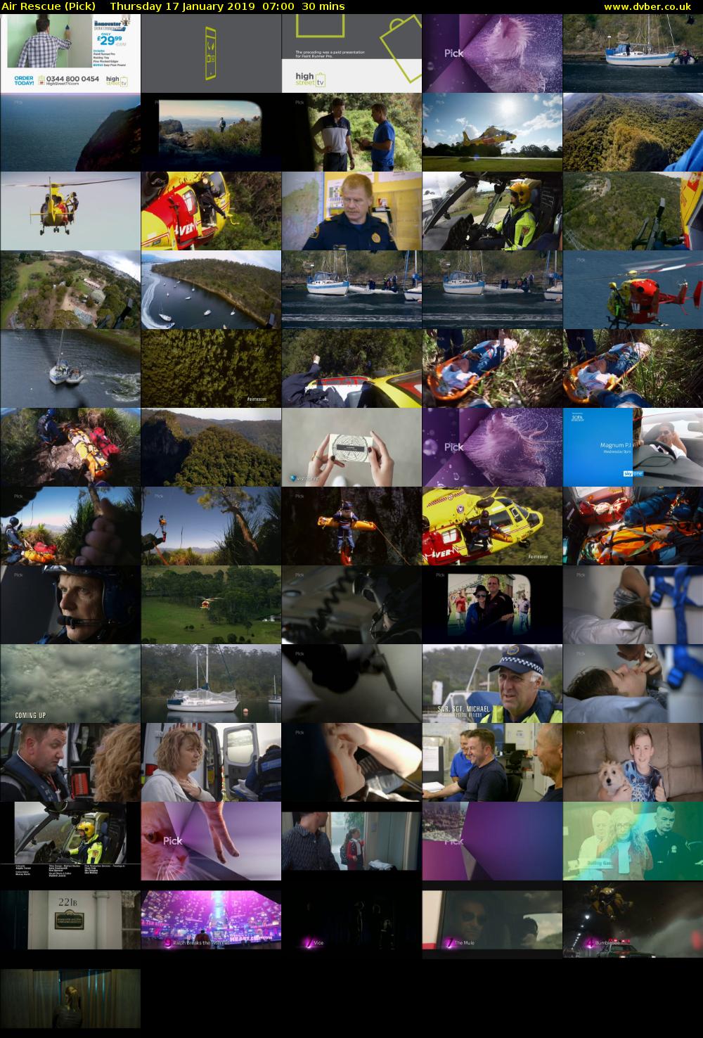 Air Rescue (Pick) Thursday 17 January 2019 07:00 - 07:30