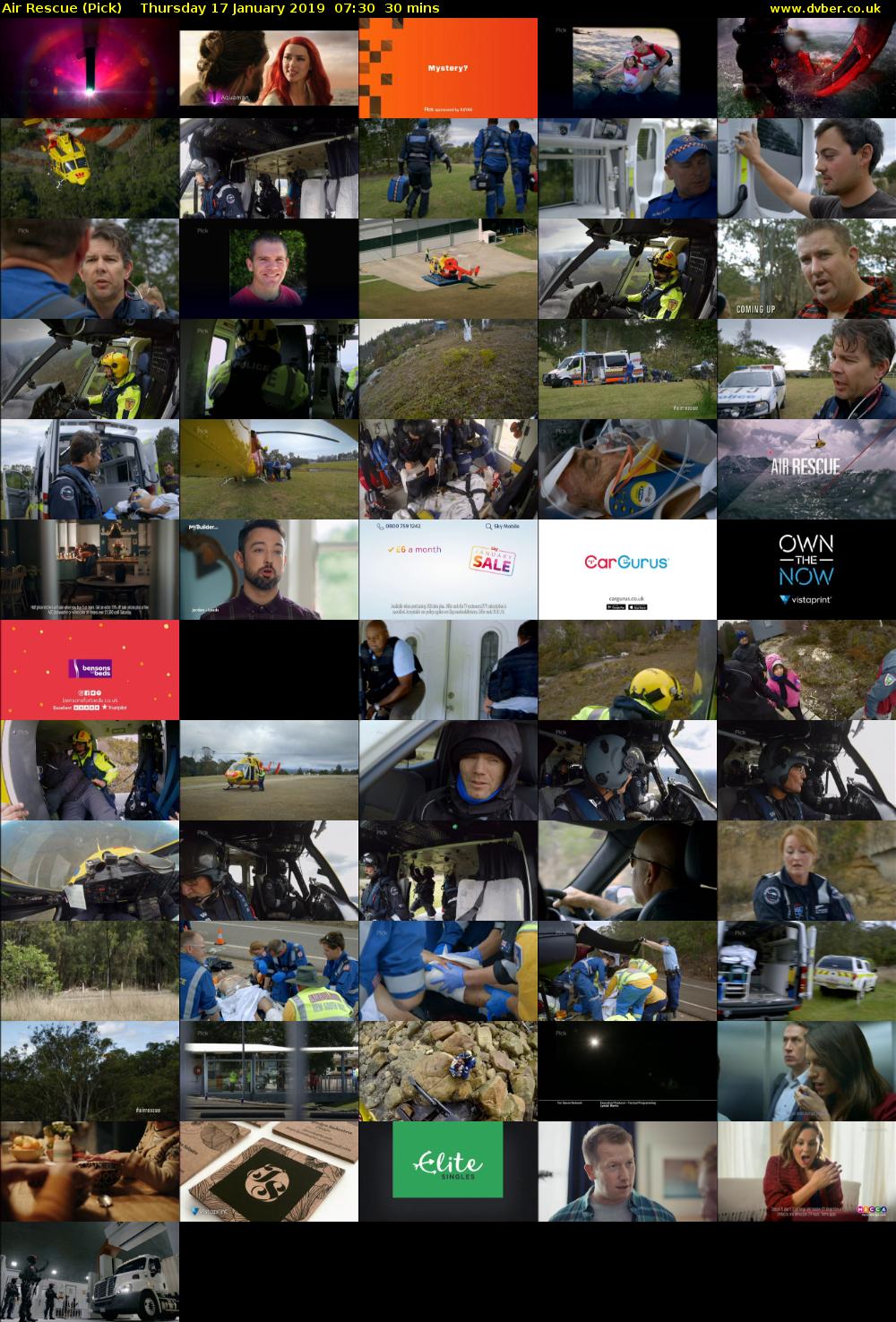 Air Rescue (Pick) Thursday 17 January 2019 07:30 - 08:00