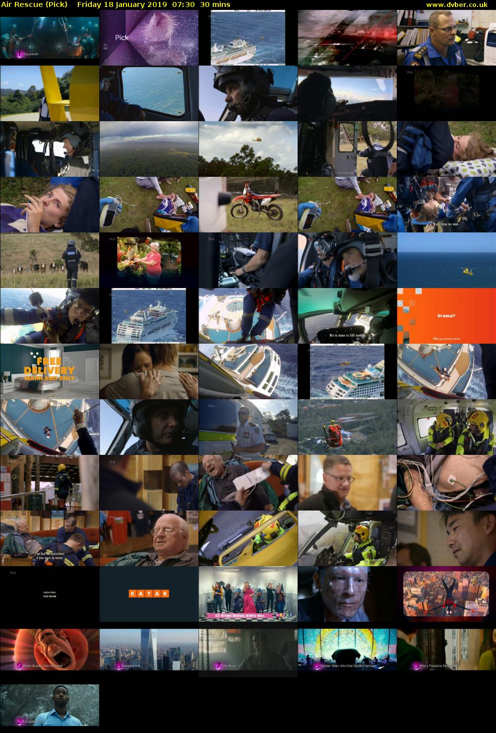 Air Rescue (Pick) Friday 18 January 2019 07:30 - 08:00