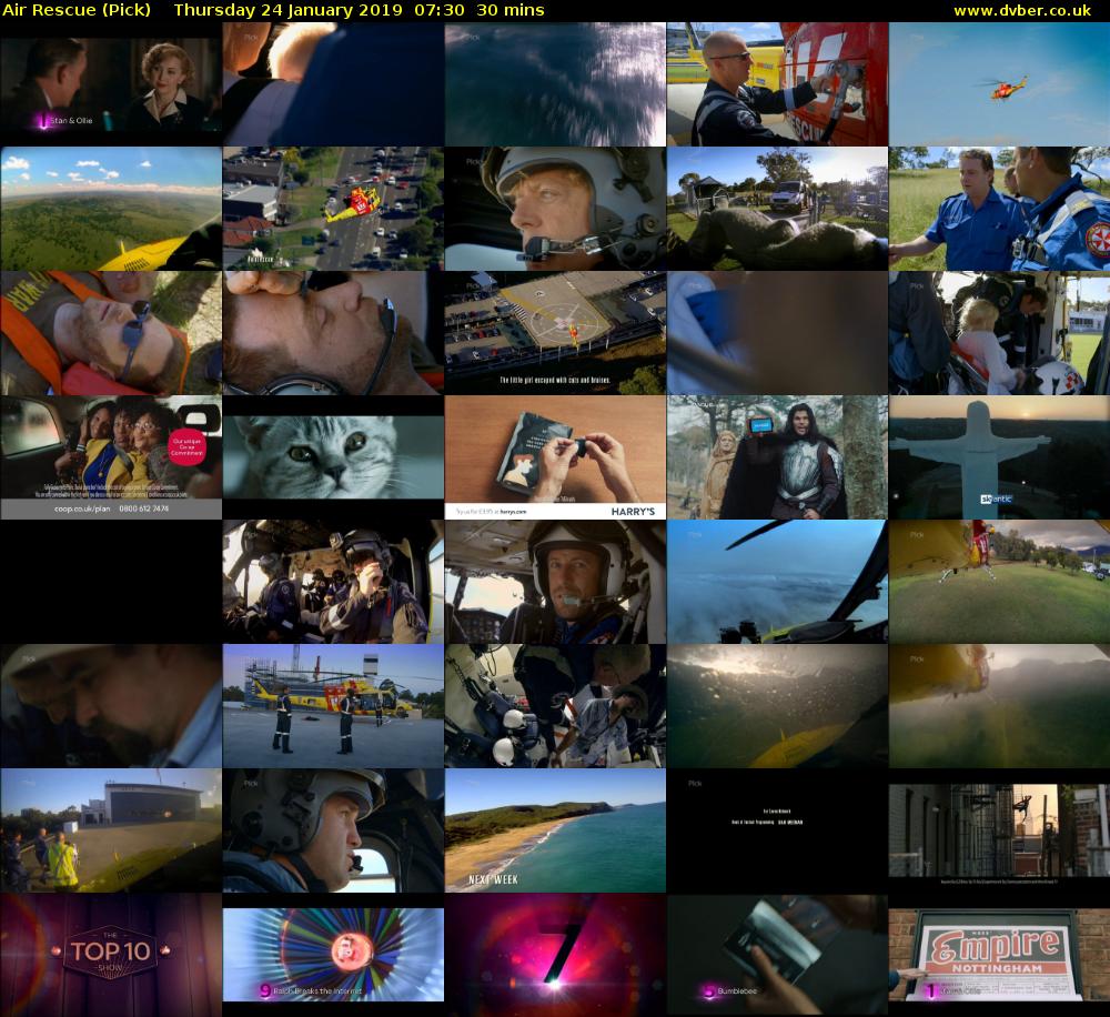 Air Rescue (Pick) Thursday 24 January 2019 07:30 - 08:00