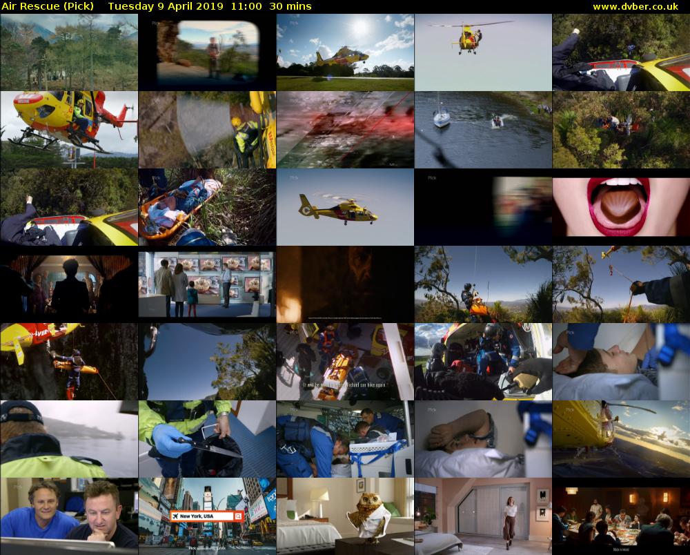 Air Rescue (Pick) Tuesday 9 April 2019 11:00 - 11:30