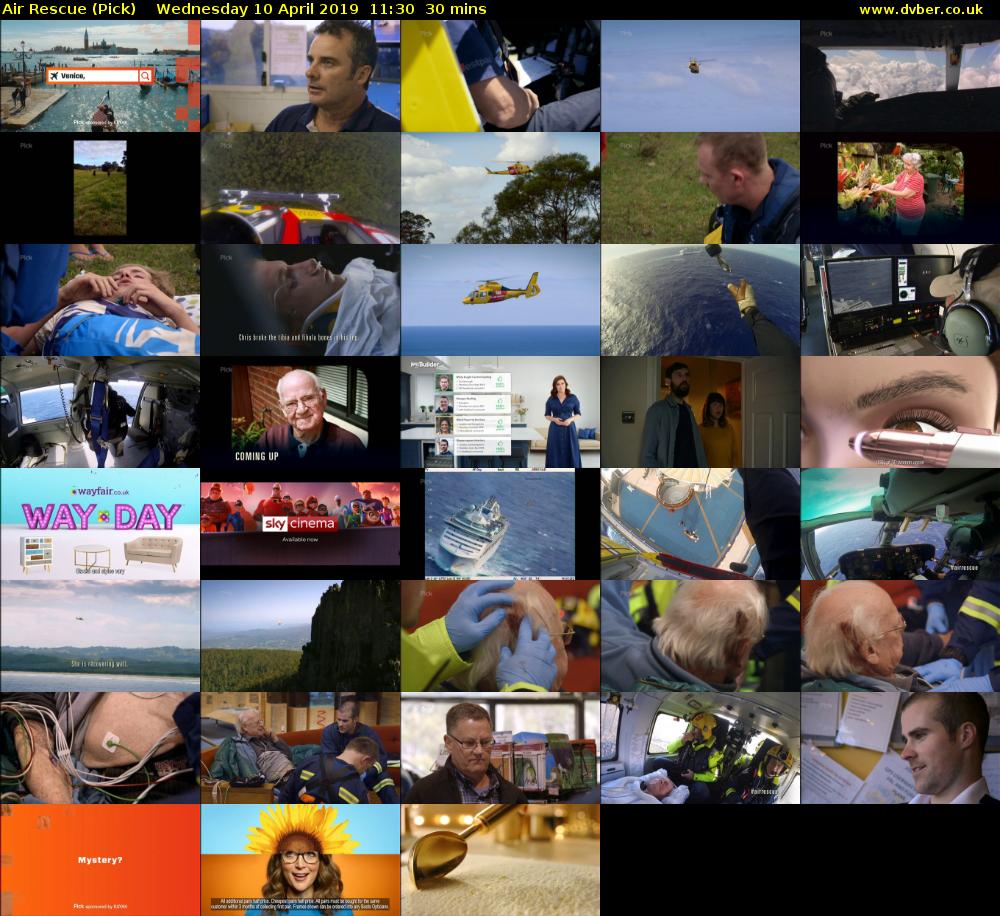 Air Rescue (Pick) Wednesday 10 April 2019 11:30 - 12:00