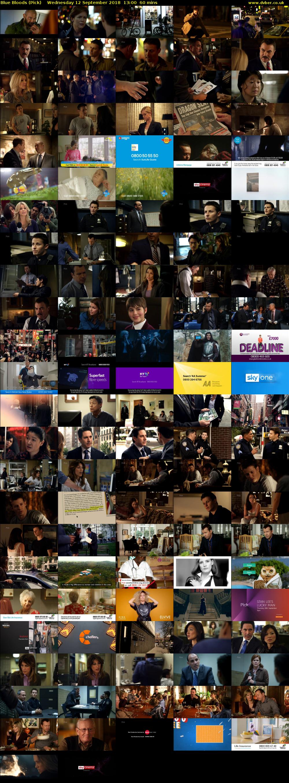 Blue Bloods (Pick) Wednesday 12 September 2018 13:00 - 14:00