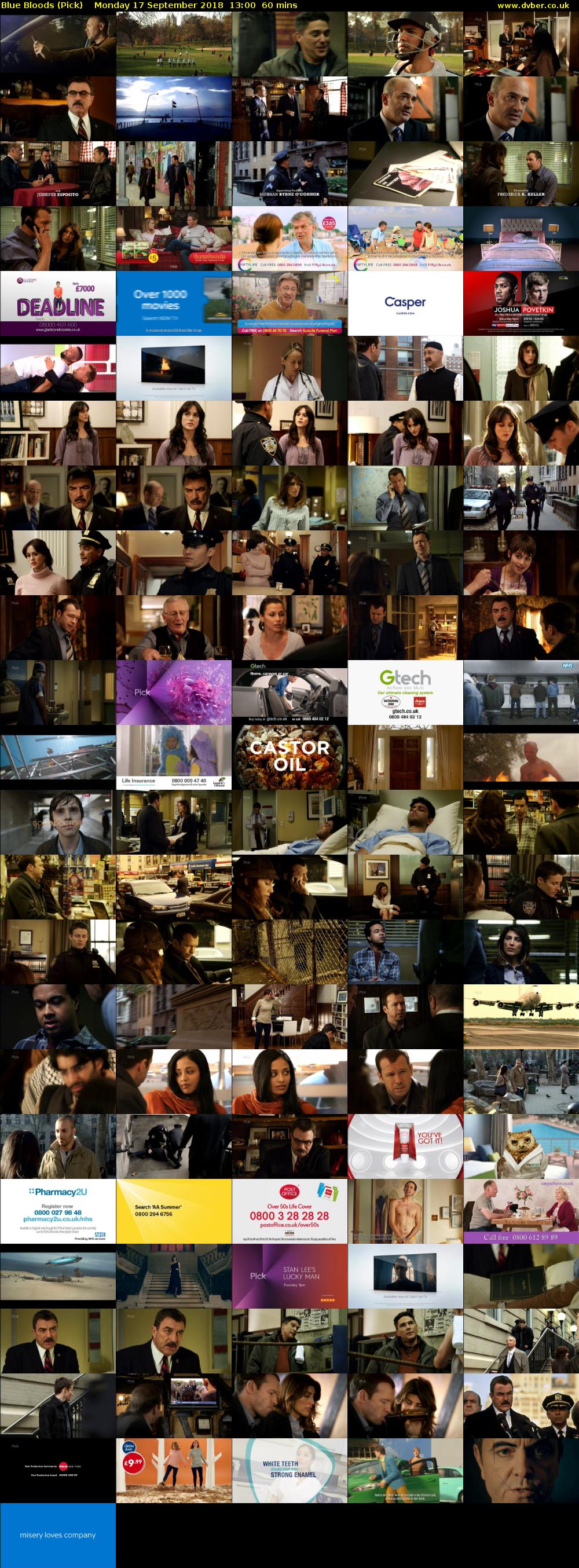 Blue Bloods (Pick) Monday 17 September 2018 13:00 - 14:00