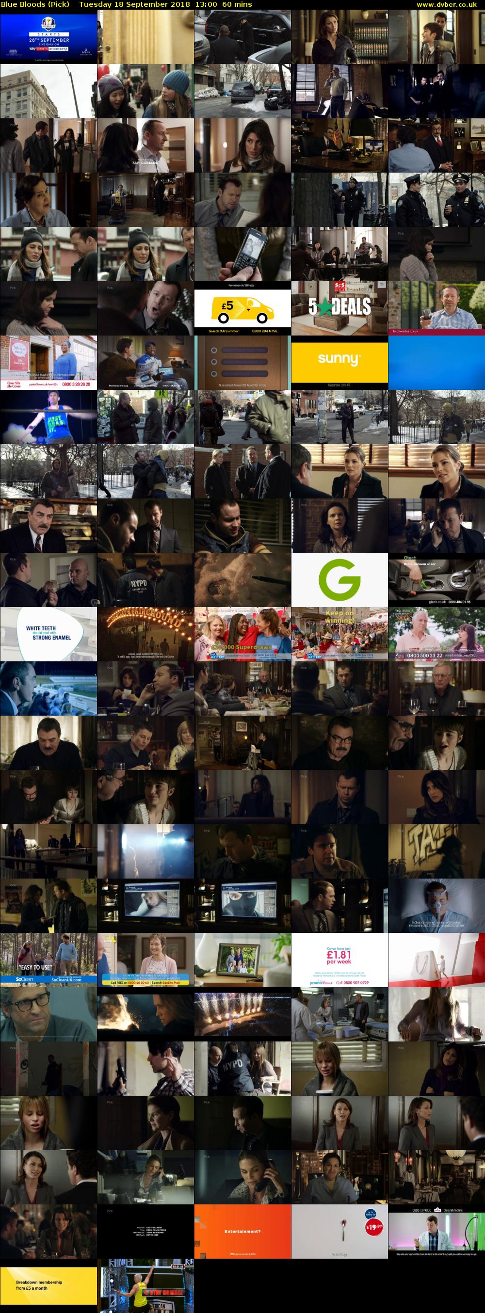 Blue Bloods (Pick) Tuesday 18 September 2018 13:00 - 14:00