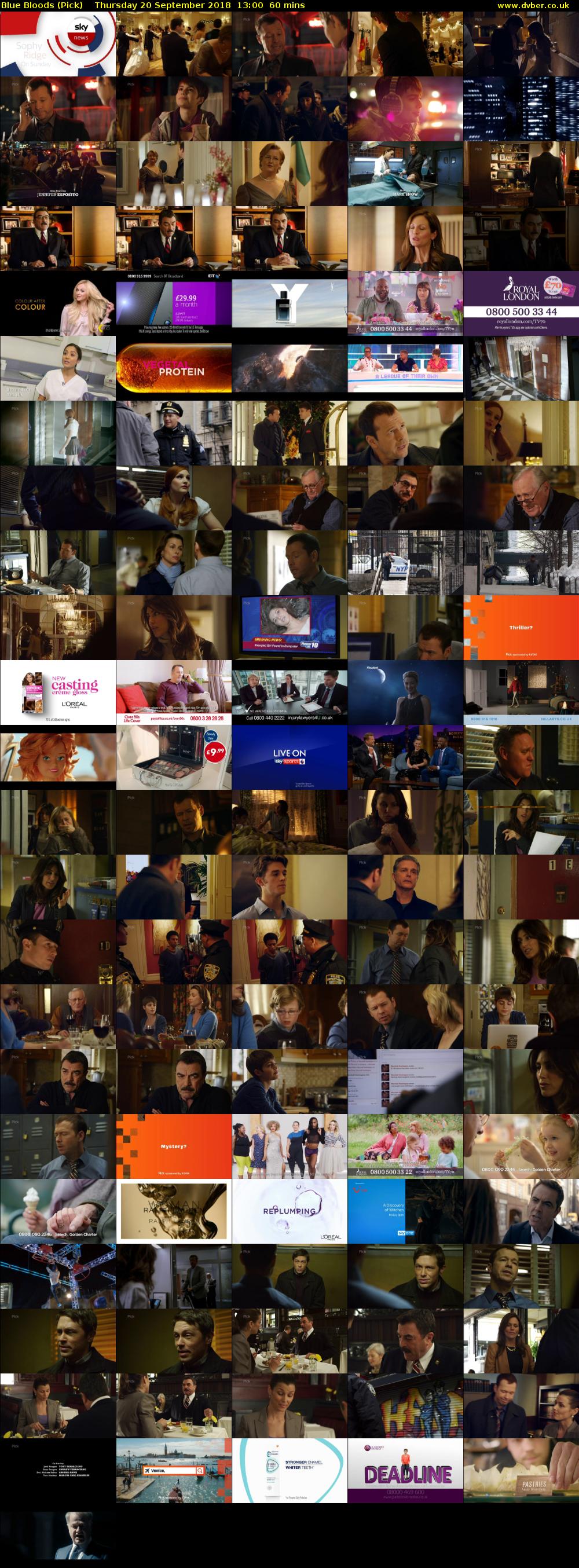 Blue Bloods (Pick) Thursday 20 September 2018 13:00 - 14:00