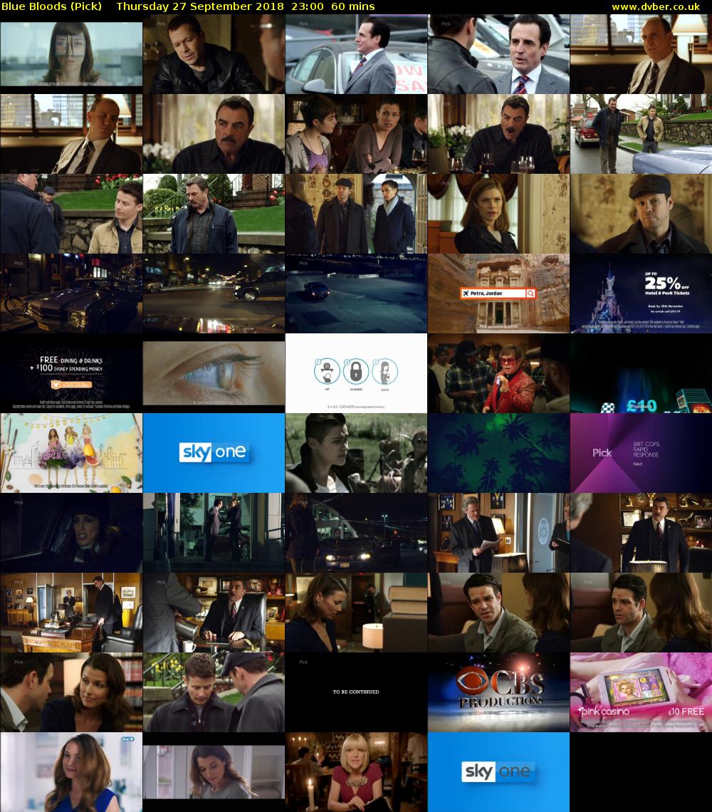 Blue Bloods (Pick) Thursday 27 September 2018 23:00 - 00:00