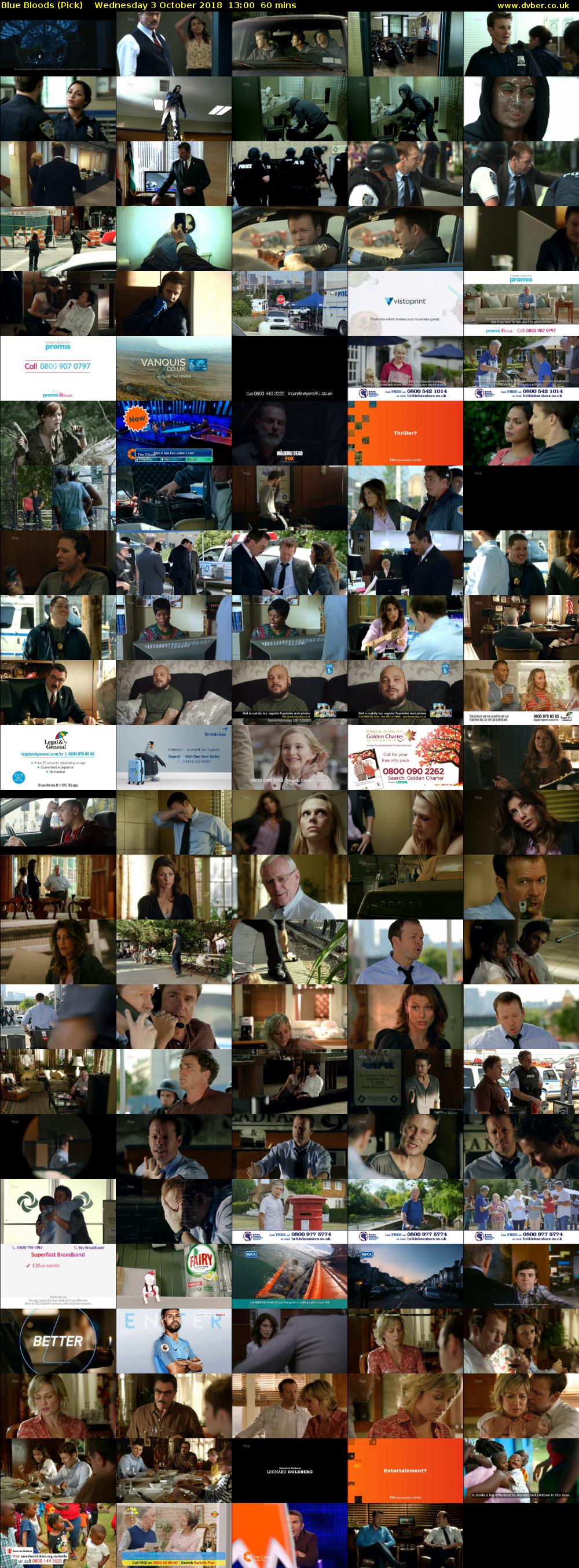 Blue Bloods (Pick) Wednesday 3 October 2018 13:00 - 14:00