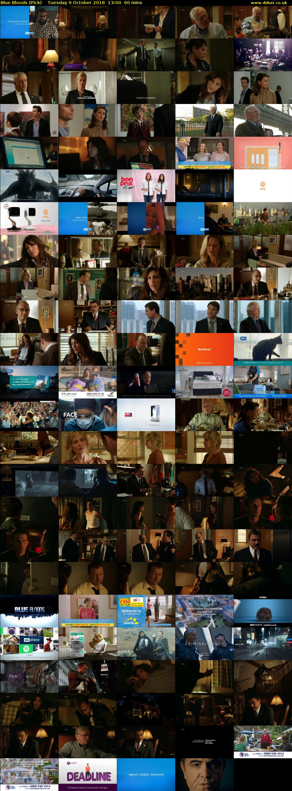 Blue Bloods (Pick) Tuesday 9 October 2018 13:00 - 14:00