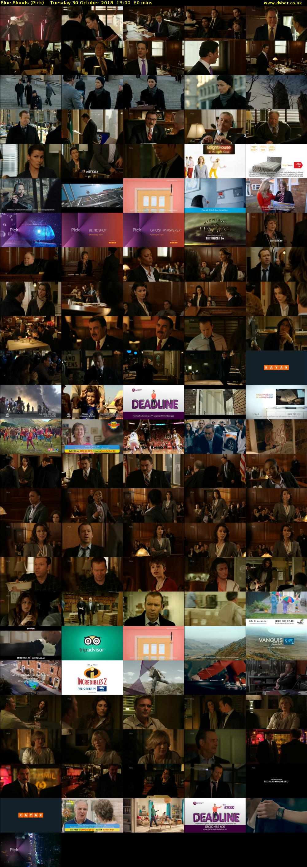 Blue Bloods (Pick) Tuesday 30 October 2018 13:00 - 14:00