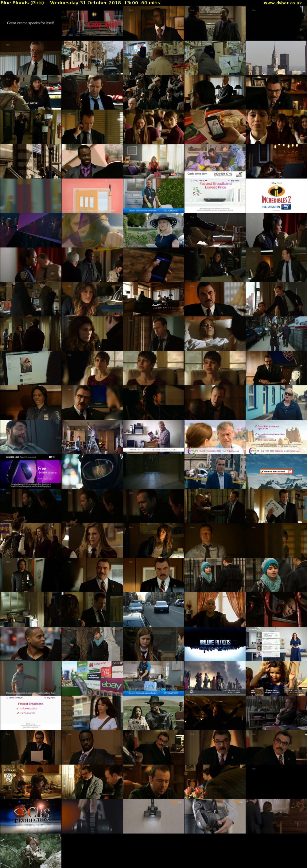 Blue Bloods (Pick) Wednesday 31 October 2018 13:00 - 14:00