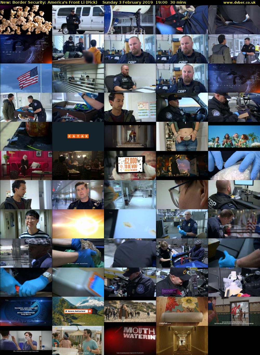 Border Security: America's Front Li (Pick) Sunday 3 February 2019 19:00 - 19:30