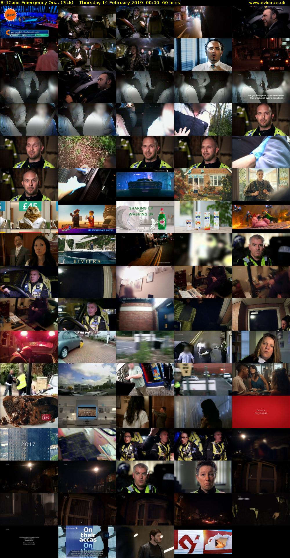 BritCam: Emergency On... (Pick) Thursday 14 February 2019 00:00 - 01:00