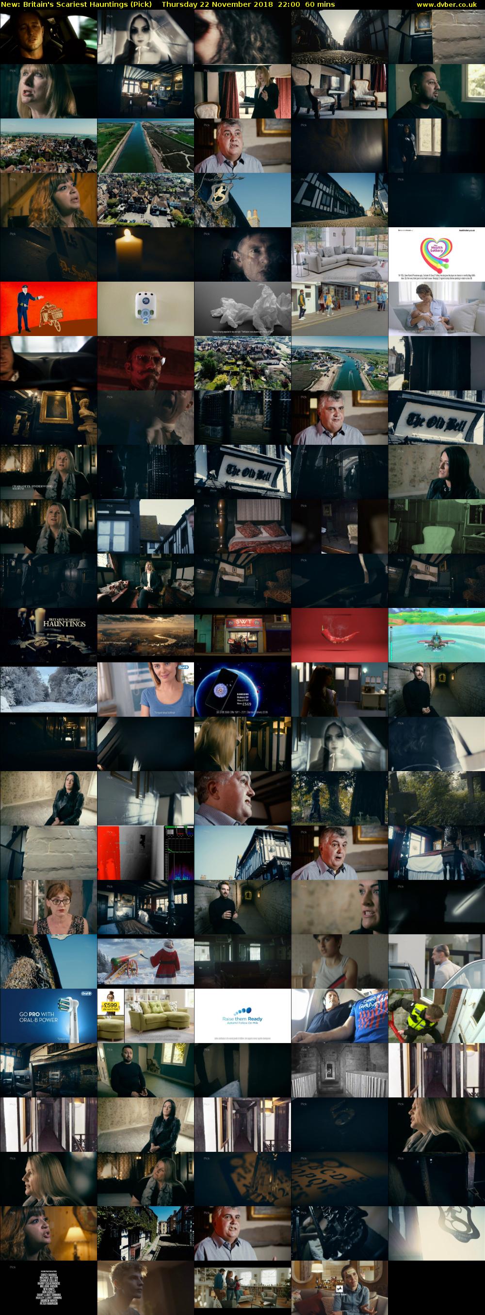 Britain's Scariest Hauntings (Pick) Thursday 22 November 2018 22:00 - 23:00