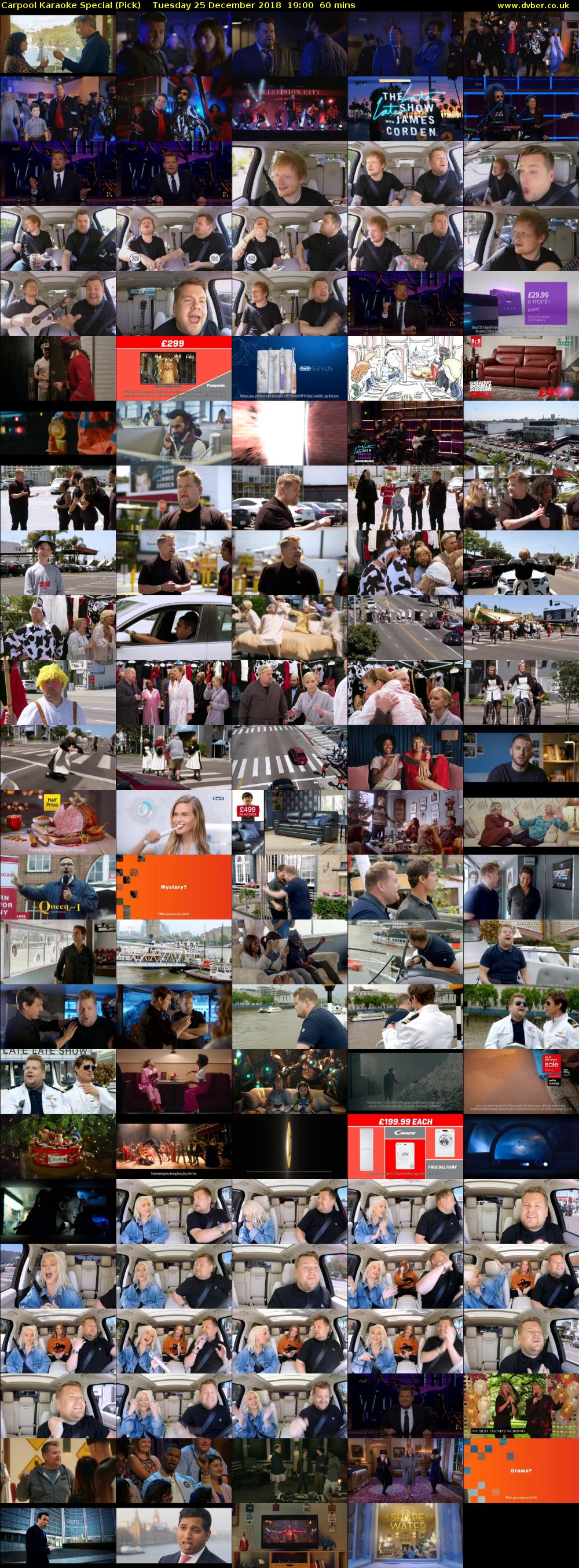 Carpool Karaoke Special (Pick) Tuesday 25 December 2018 19:00 - 20:00