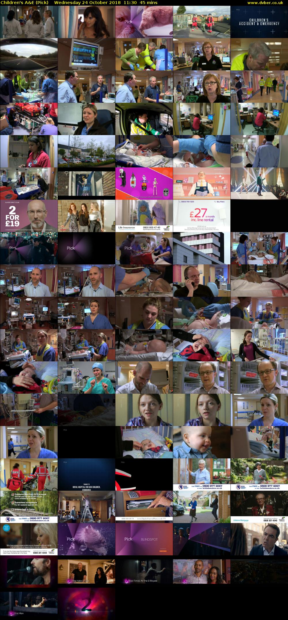 Children's A&E (Pick) Wednesday 24 October 2018 11:30 - 12:15
