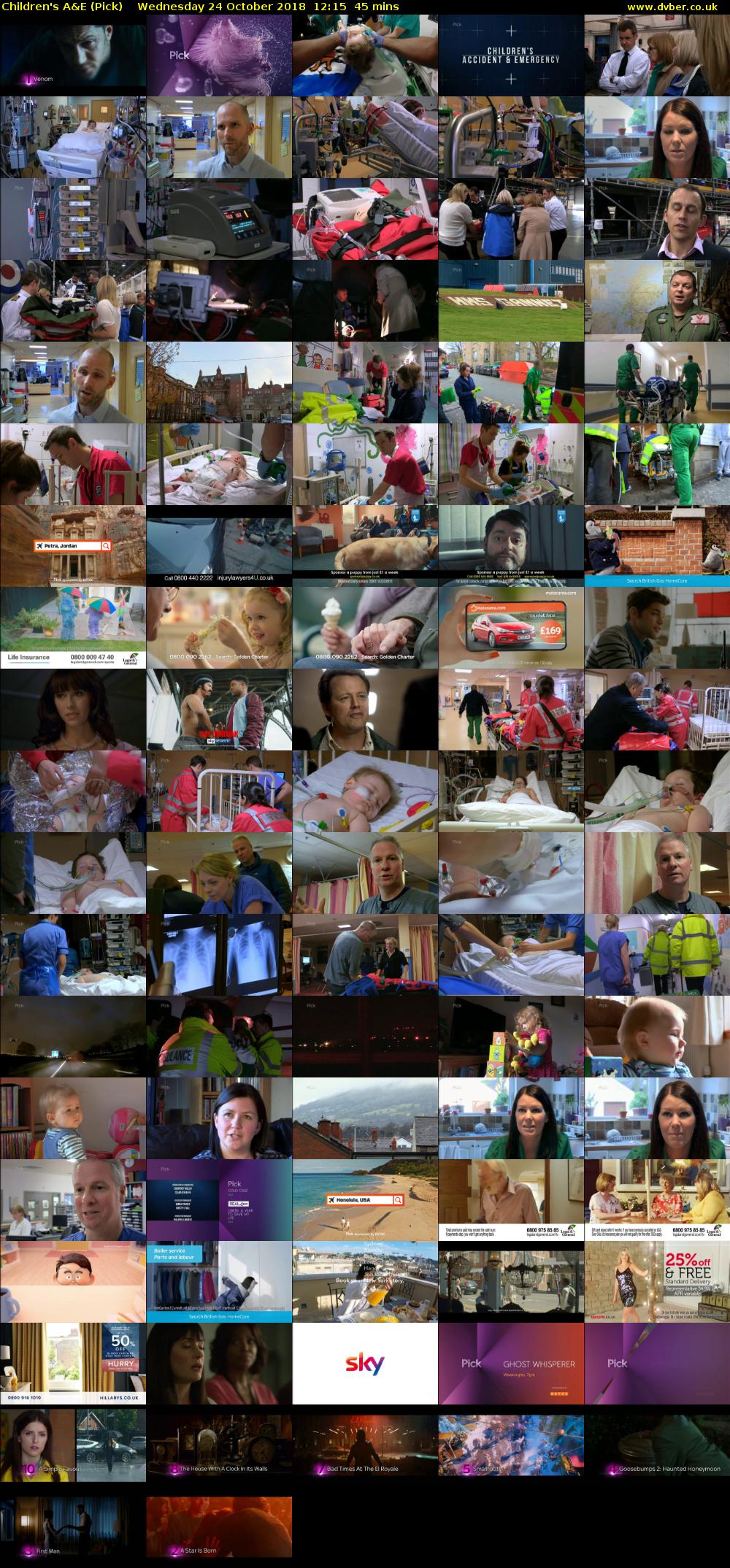 Children's A&E (Pick) Wednesday 24 October 2018 12:15 - 13:00