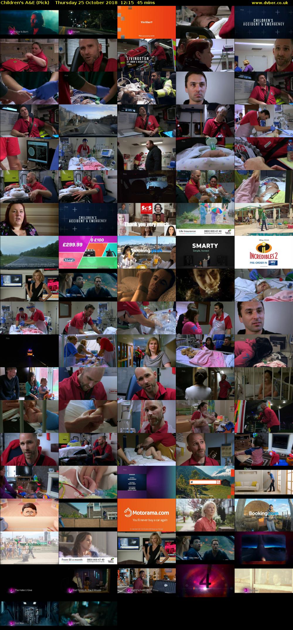 Children's A&E (Pick) Thursday 25 October 2018 12:15 - 13:00