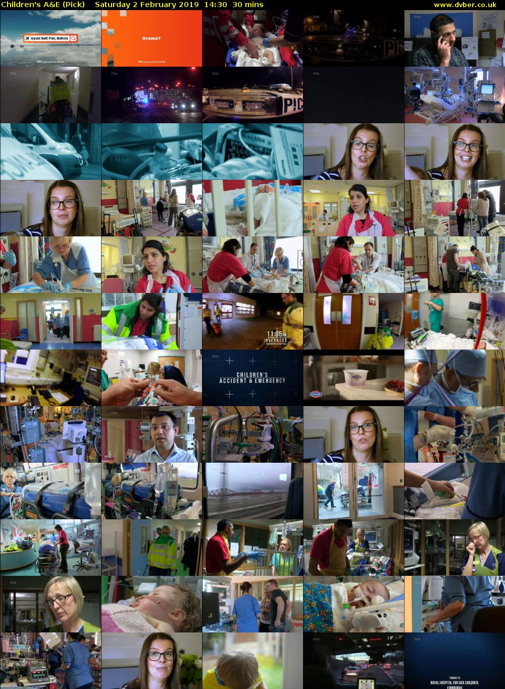 Children's A&E (Pick) Saturday 2 February 2019 14:30 - 15:00