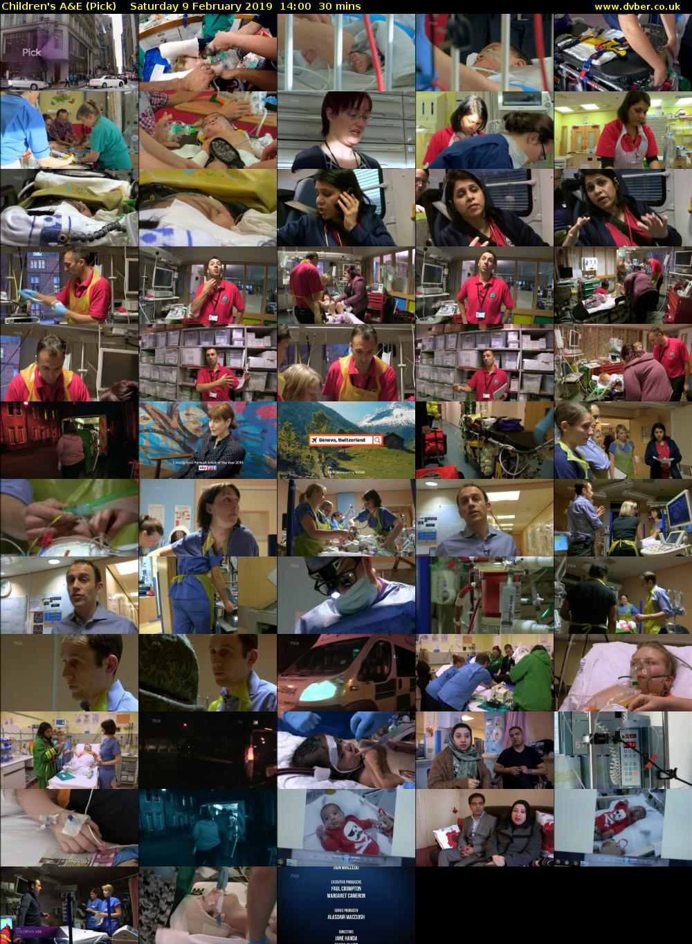 Children's A&E (Pick) Saturday 9 February 2019 14:00 - 14:30