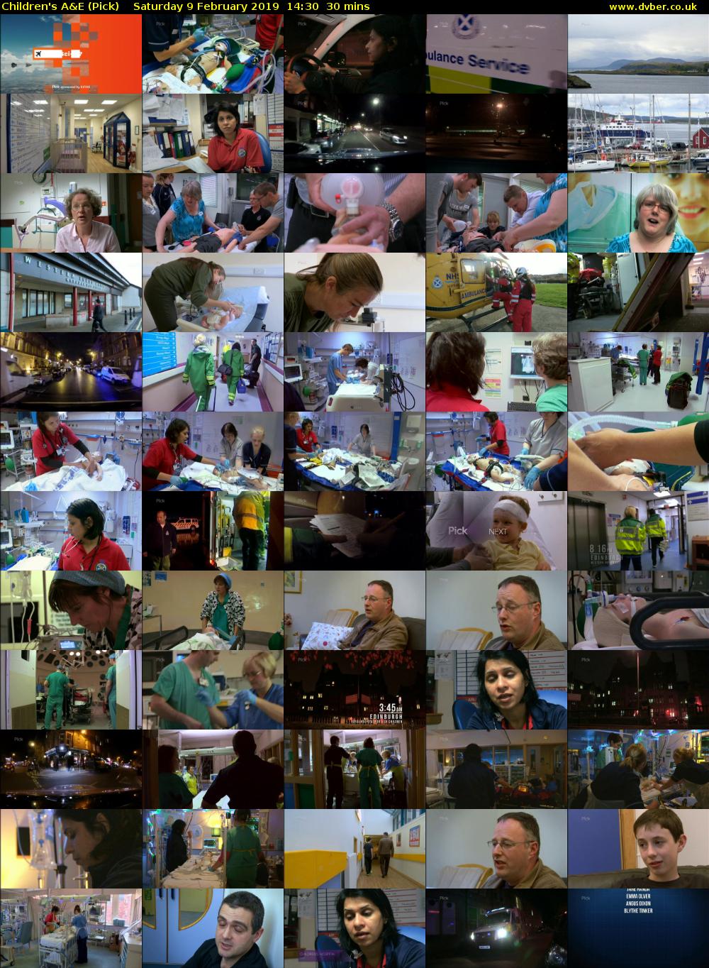 Children's A&E (Pick) Saturday 9 February 2019 14:30 - 15:00