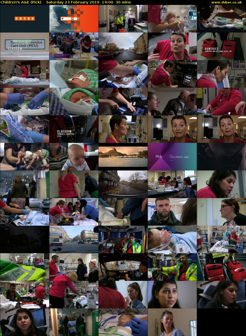 Children's A&E (Pick) Saturday 23 February 2019 14:00 - 14:30