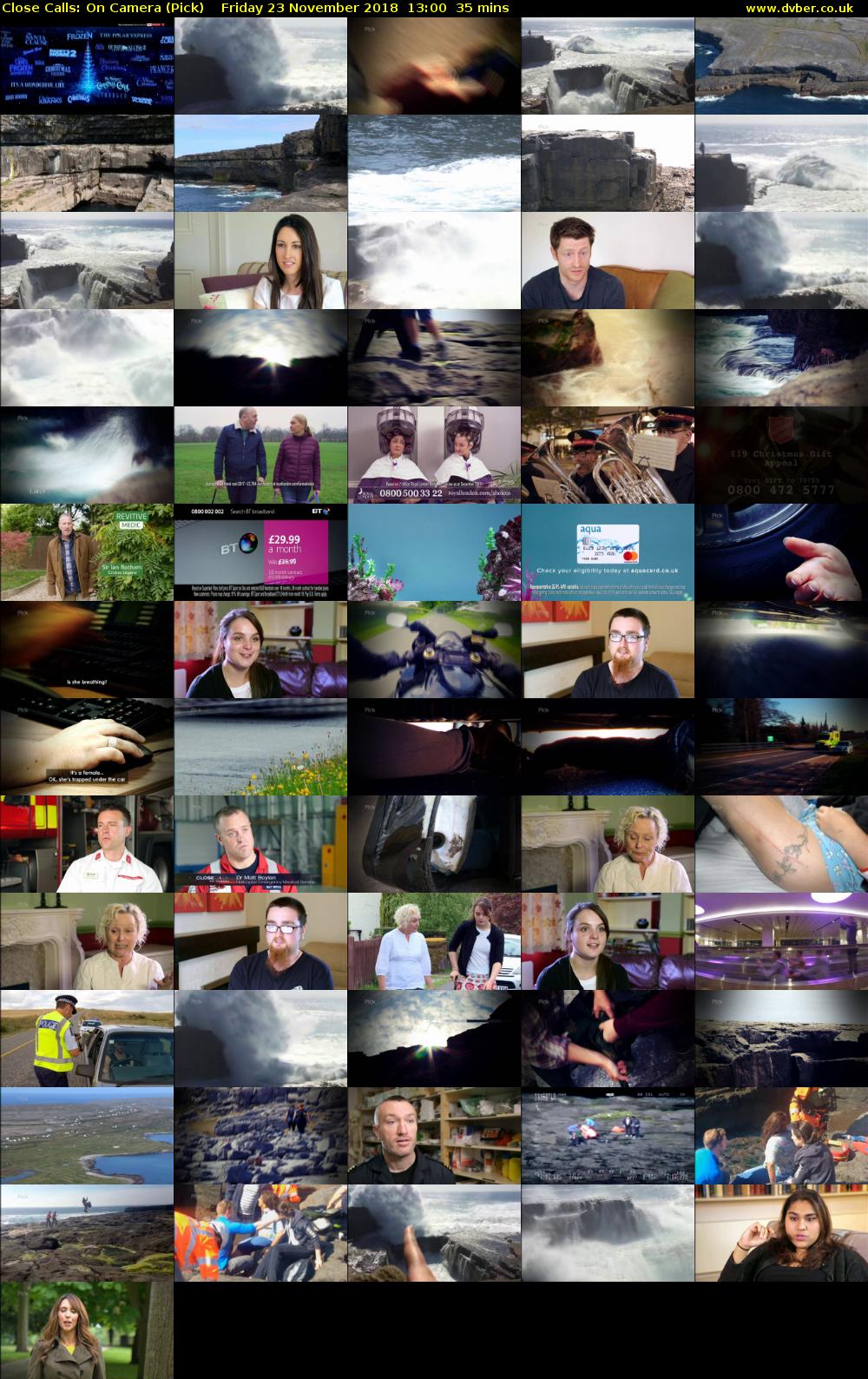 Close Calls: On Camera (Pick) Friday 23 November 2018 13:00 - 13:35