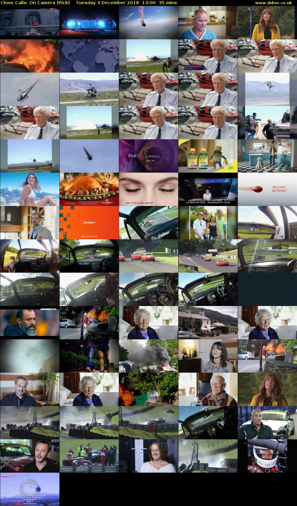 Close Calls: On Camera (Pick) Tuesday 4 December 2018 13:00 - 13:35