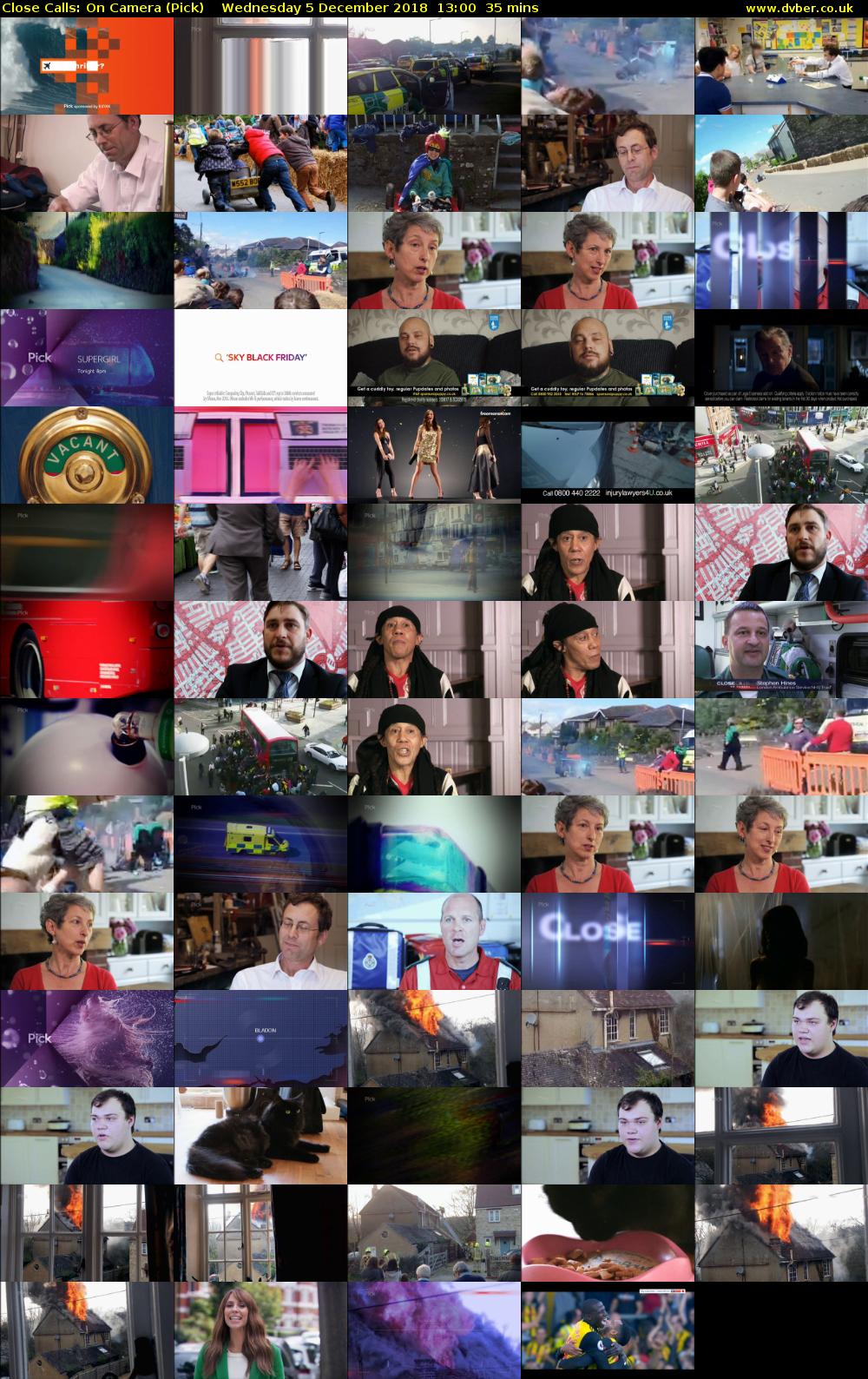 Close Calls: On Camera (Pick) Wednesday 5 December 2018 13:00 - 13:35