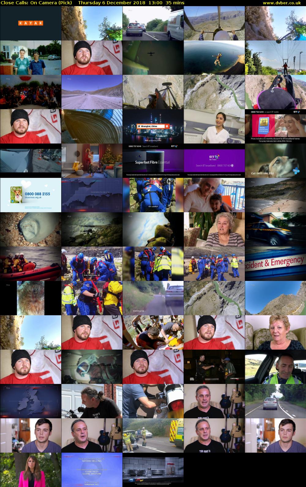 Close Calls: On Camera (Pick) Thursday 6 December 2018 13:00 - 13:35