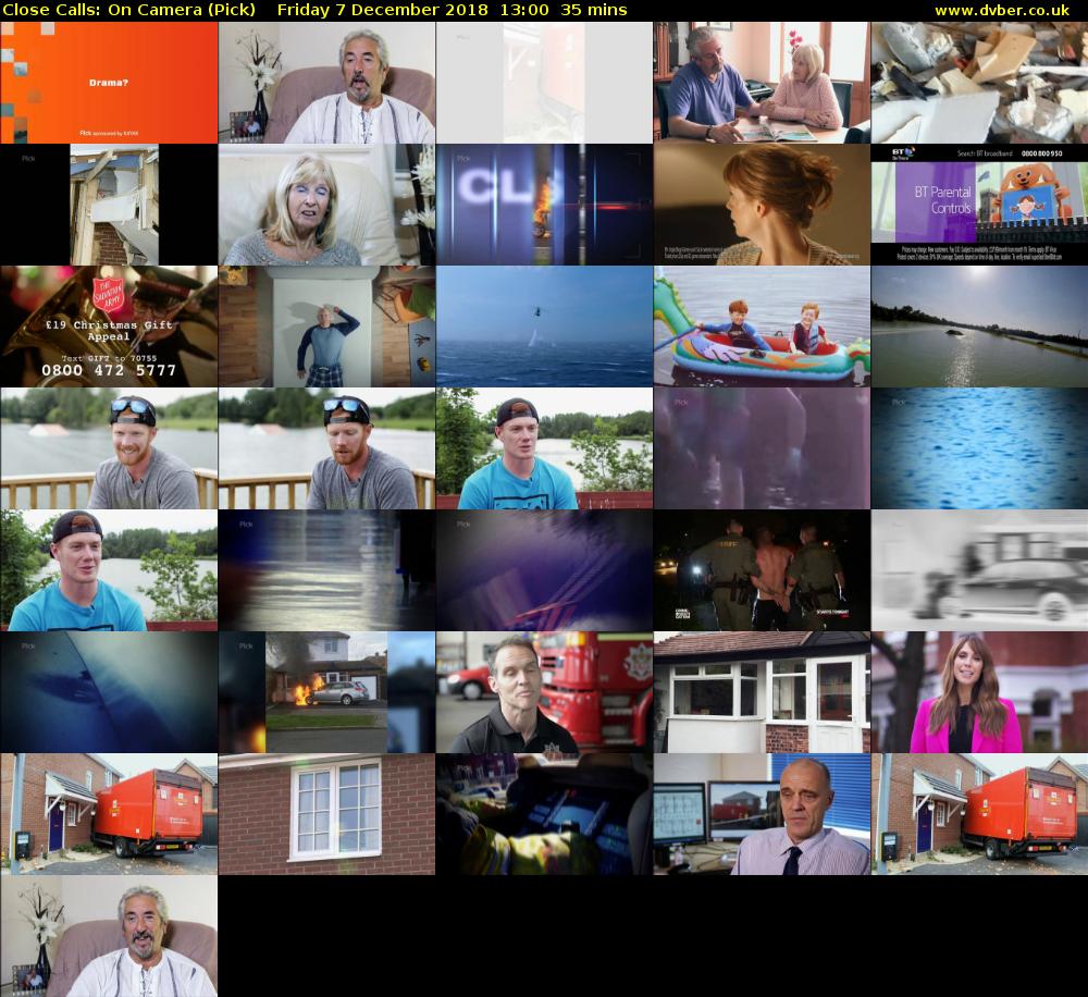 Close Calls: On Camera (Pick) Friday 7 December 2018 13:00 - 13:35