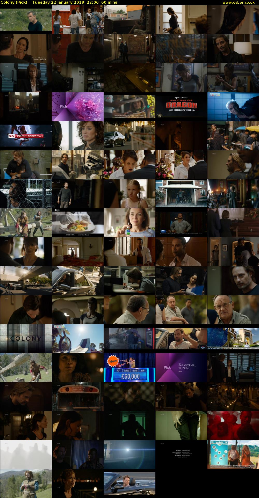 Colony (Pick) Tuesday 22 January 2019 22:00 - 23:00