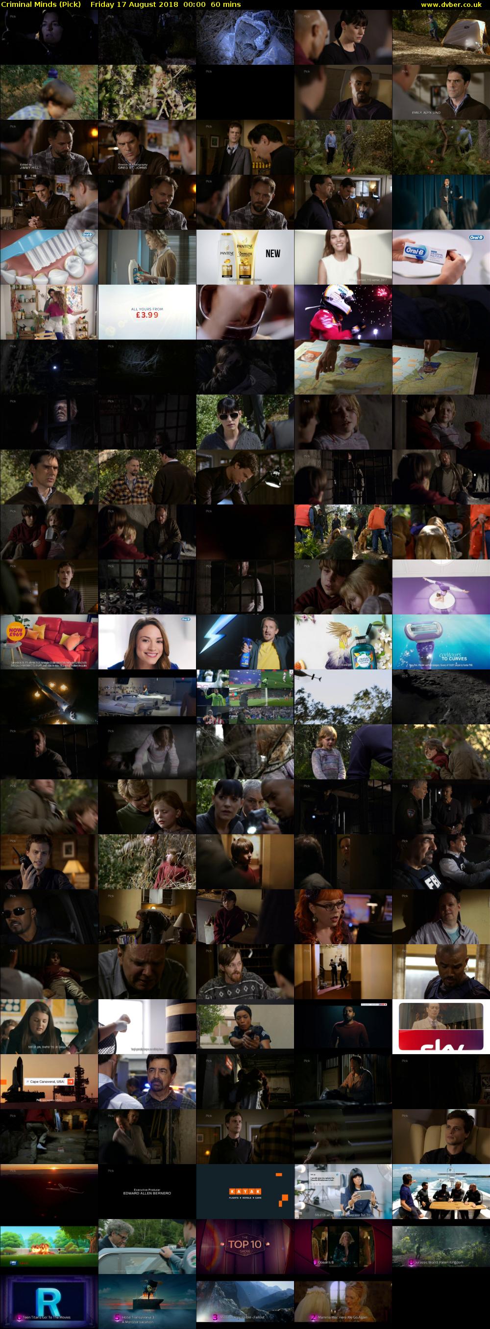 Criminal Minds (Pick) Friday 17 August 2018 00:00 - 01:00
