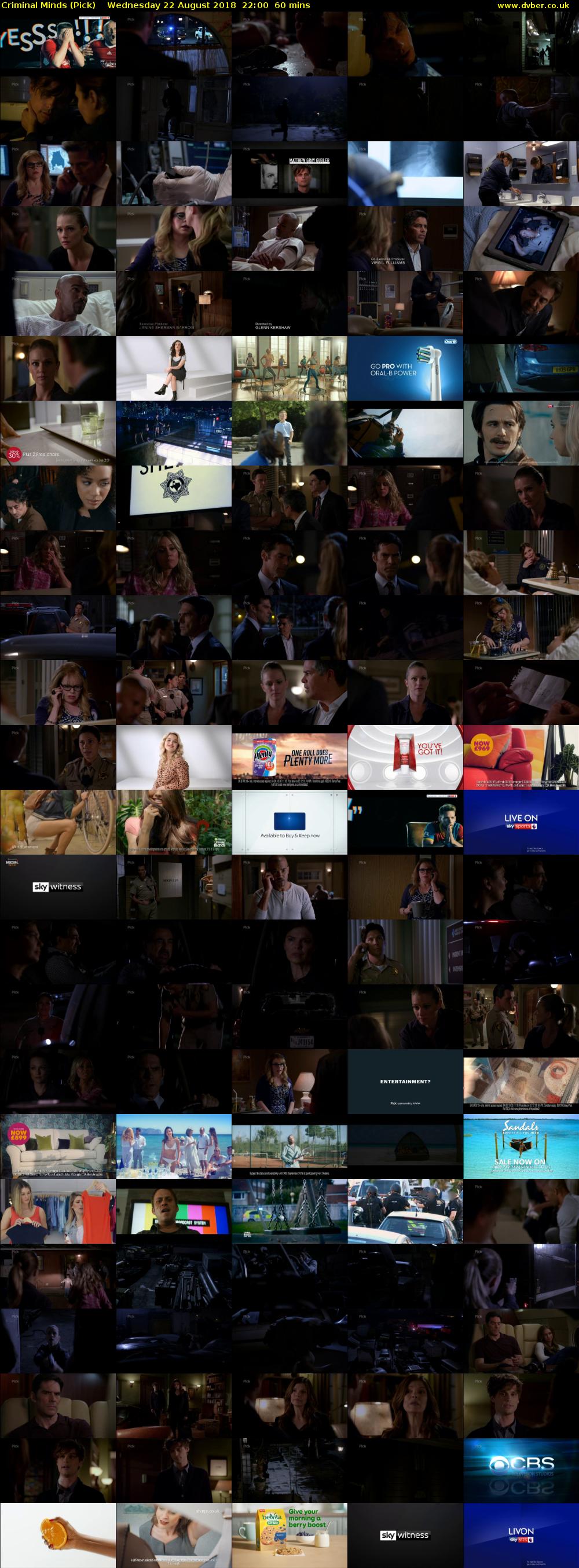Criminal Minds (Pick) Wednesday 22 August 2018 22:00 - 23:00