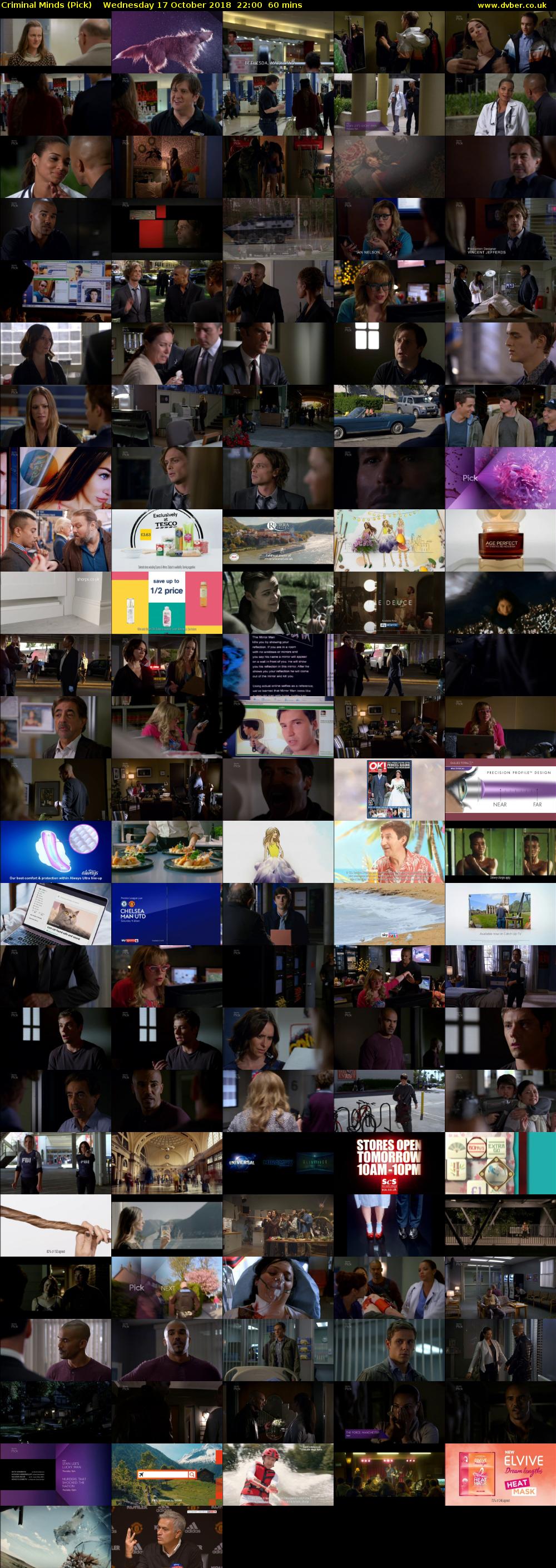 Criminal Minds (Pick) Wednesday 17 October 2018 22:00 - 23:00