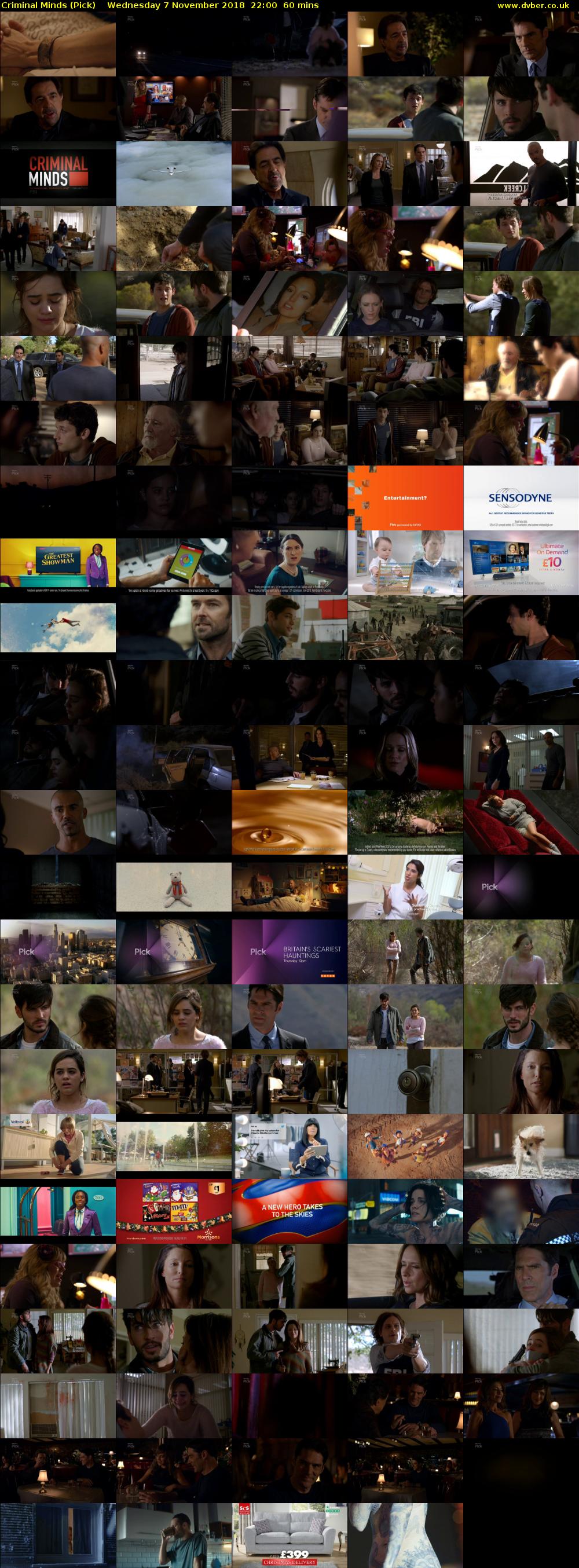 Criminal Minds (Pick) Wednesday 7 November 2018 22:00 - 23:00