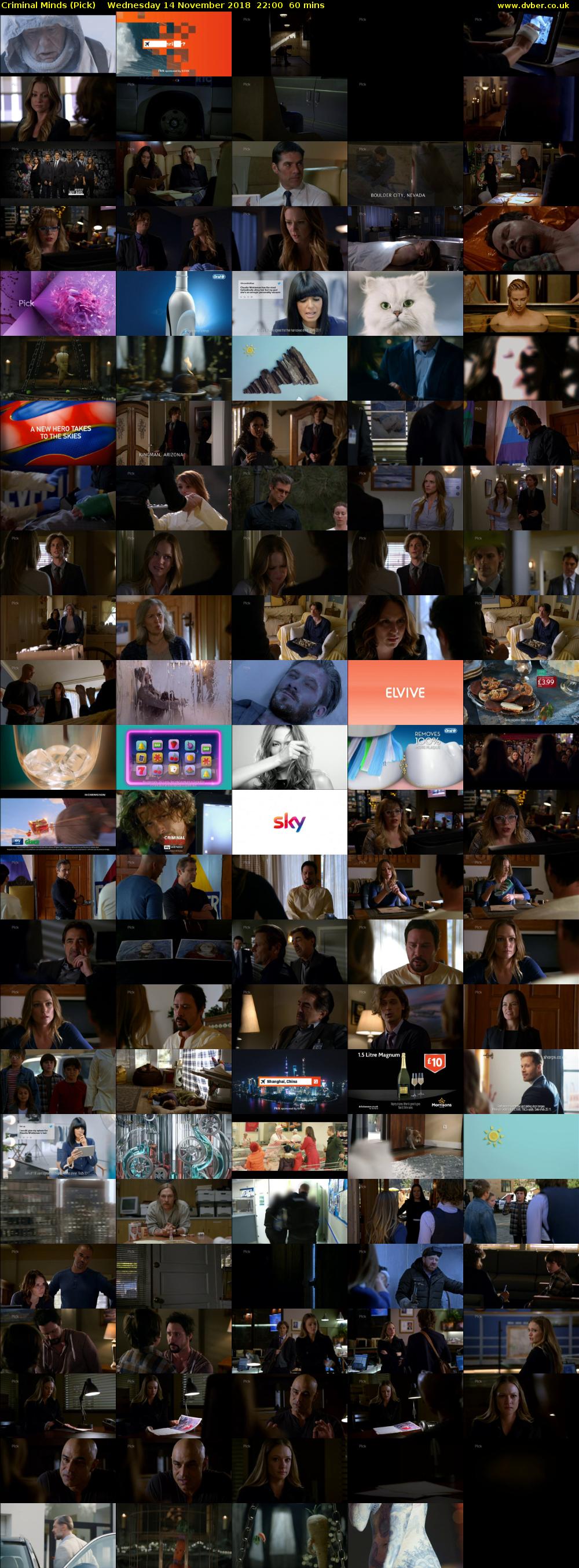 Criminal Minds (Pick) Wednesday 14 November 2018 22:00 - 23:00