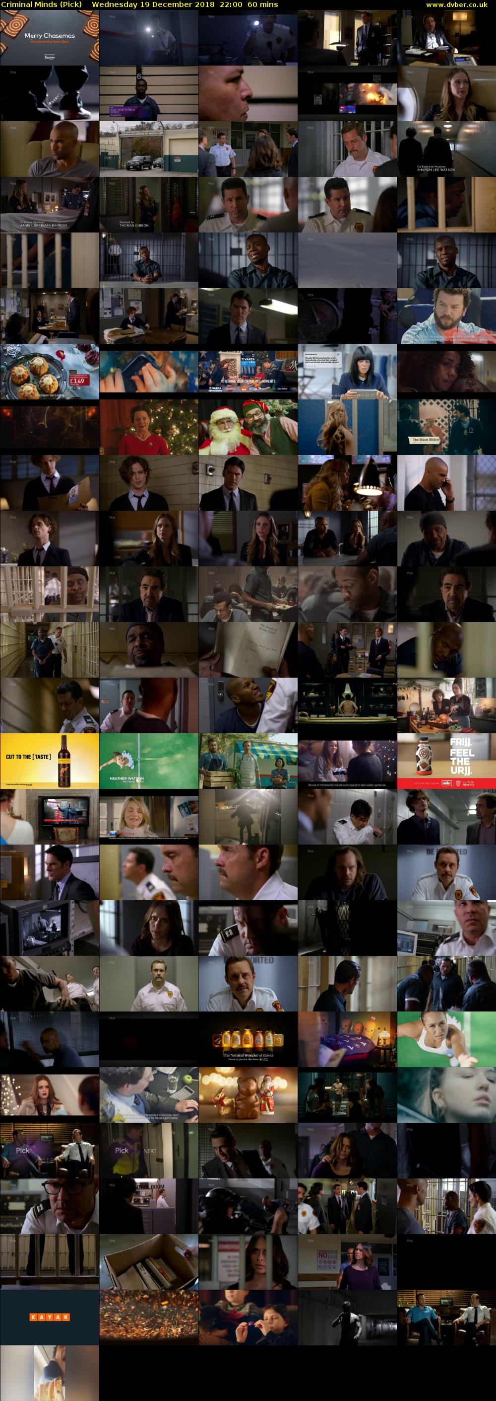 Criminal Minds (Pick) Wednesday 19 December 2018 22:00 - 23:00