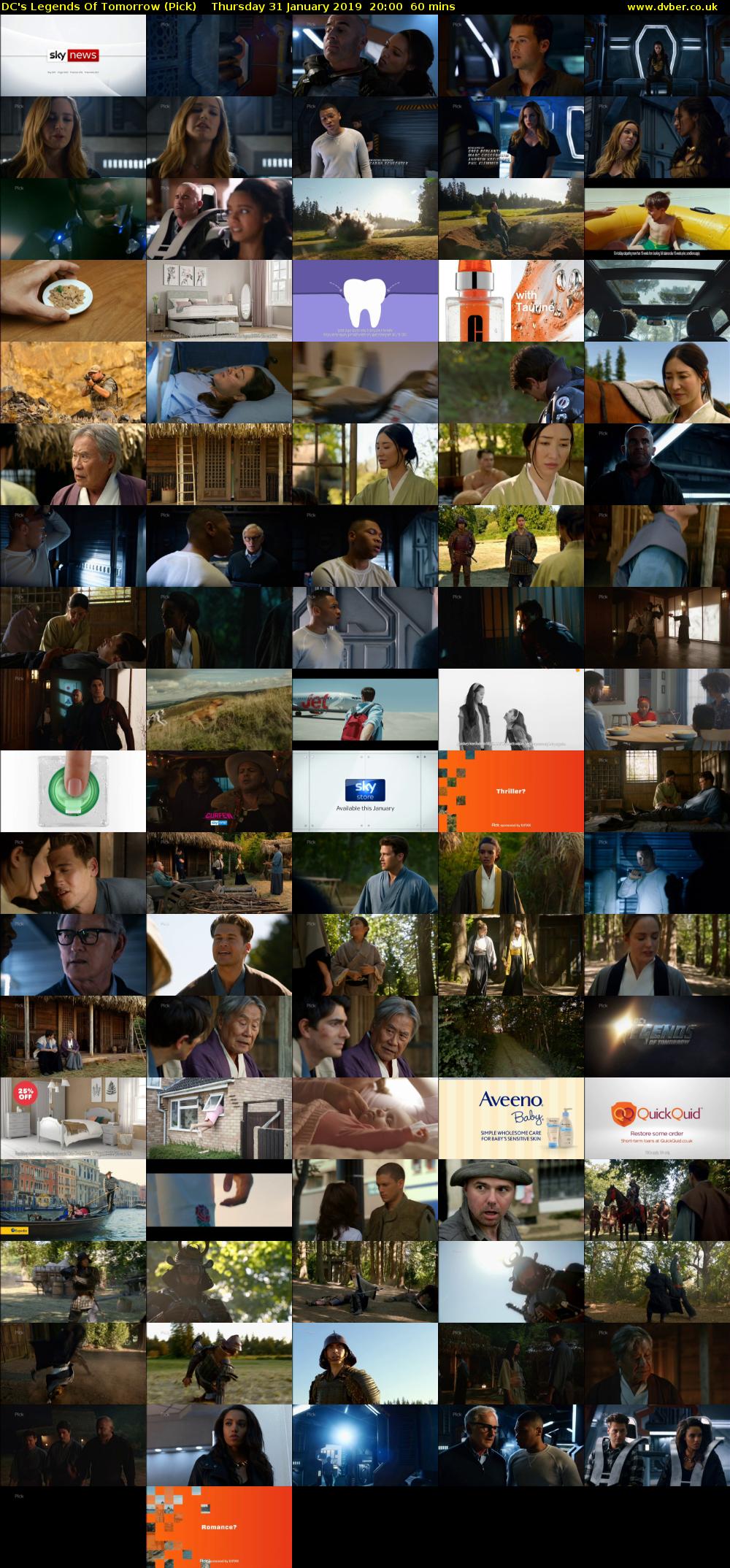 DC's Legends Of Tomorrow (Pick) Thursday 31 January 2019 20:00 - 21:00