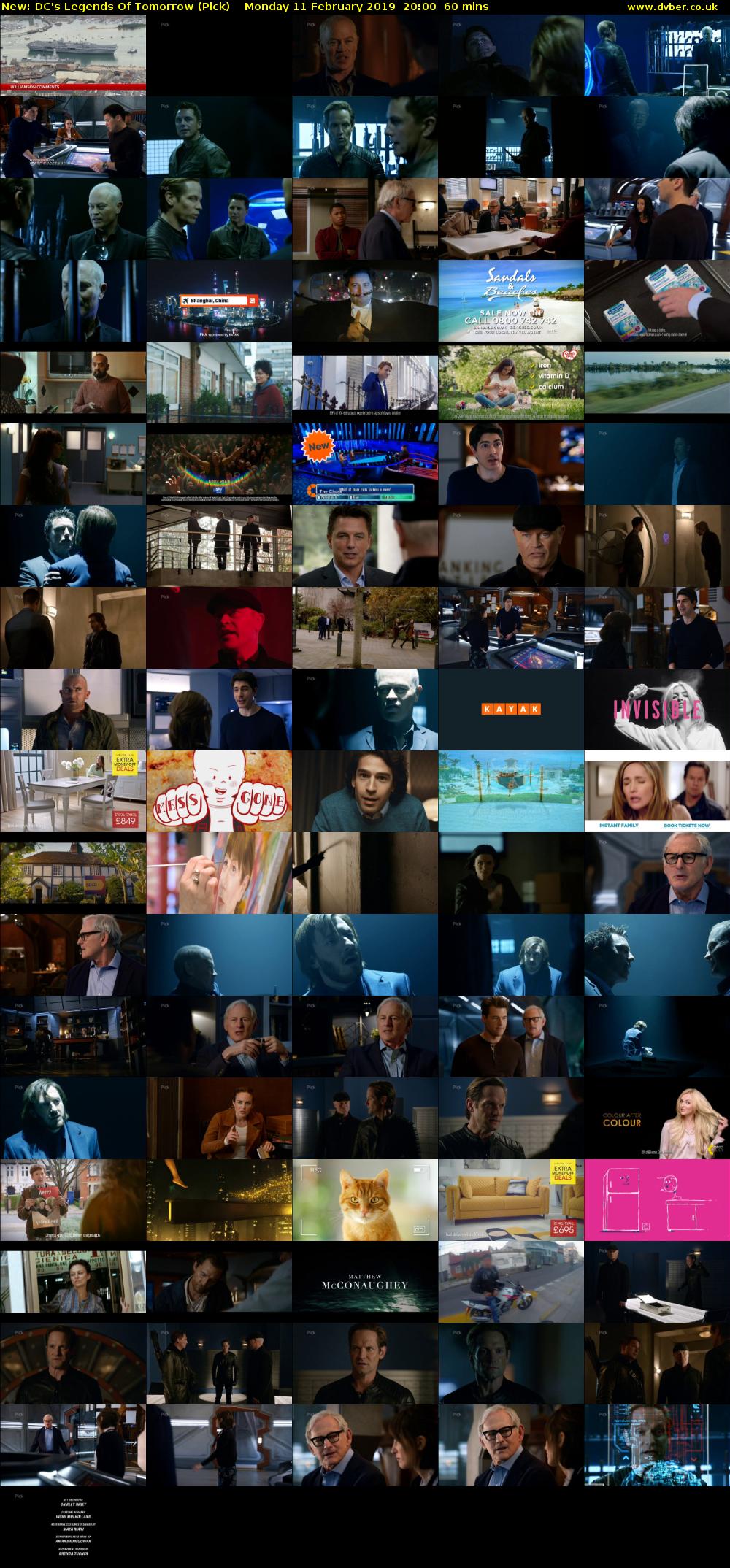 DC's Legends Of Tomorrow (Pick) Monday 11 February 2019 20:00 - 21:00